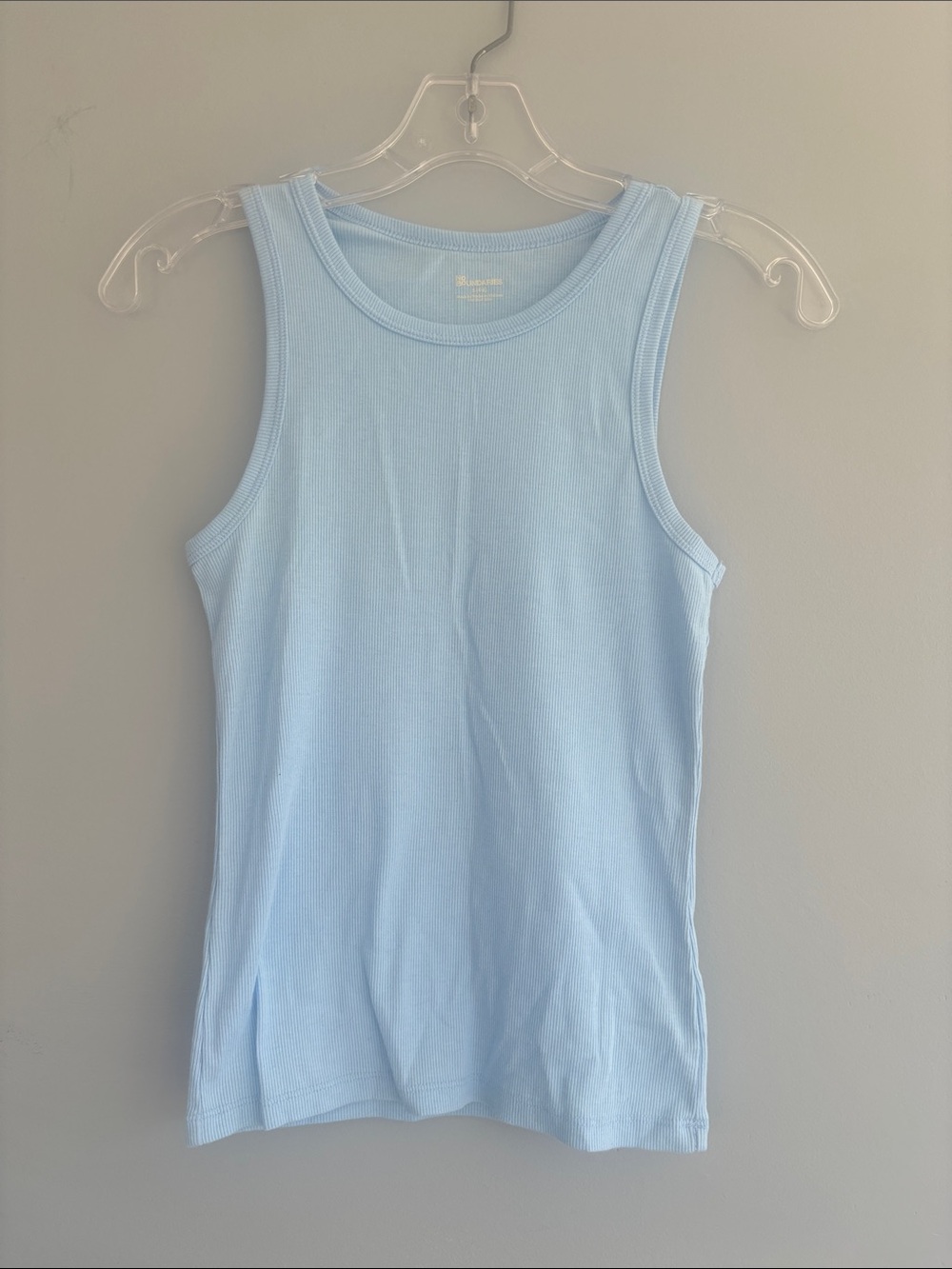 No Boundaries Light Blue Ribbed Tank Top